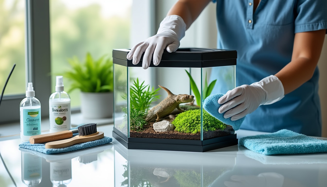 Nettoyer un terrarium : la routine et les produits adaptés