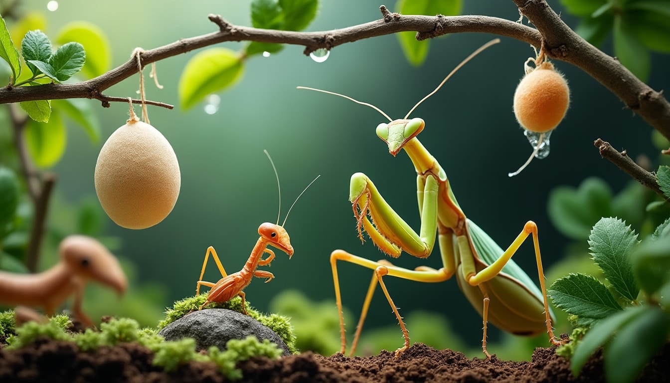 Mantes religieuses : cycle de vie et maintenance