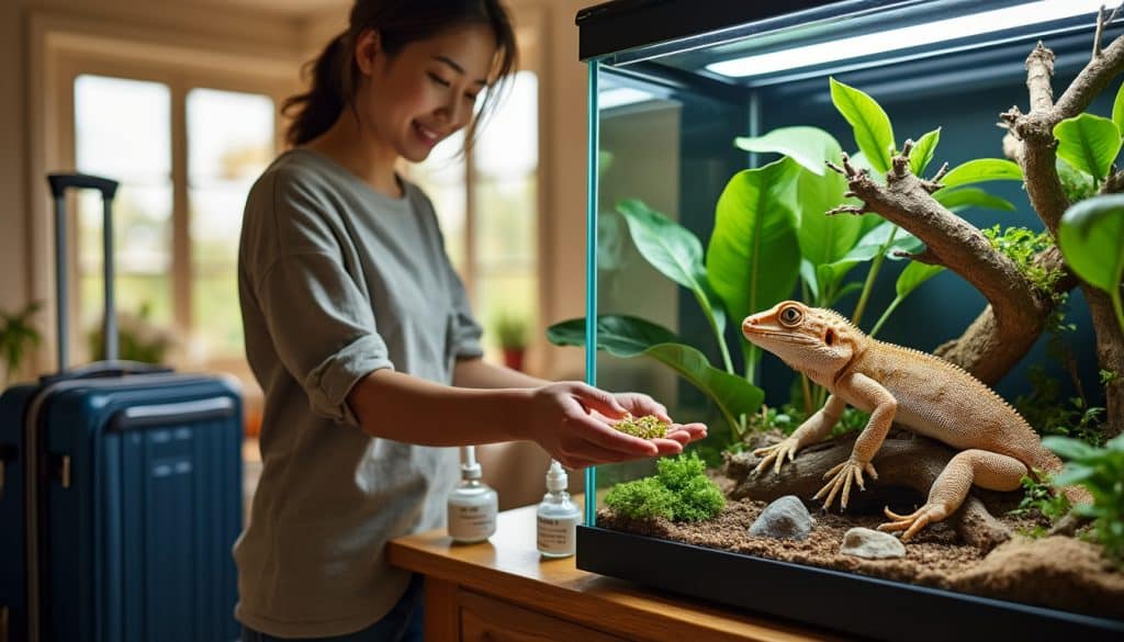 Partir en vacances : faire garder des animaux de terrarium