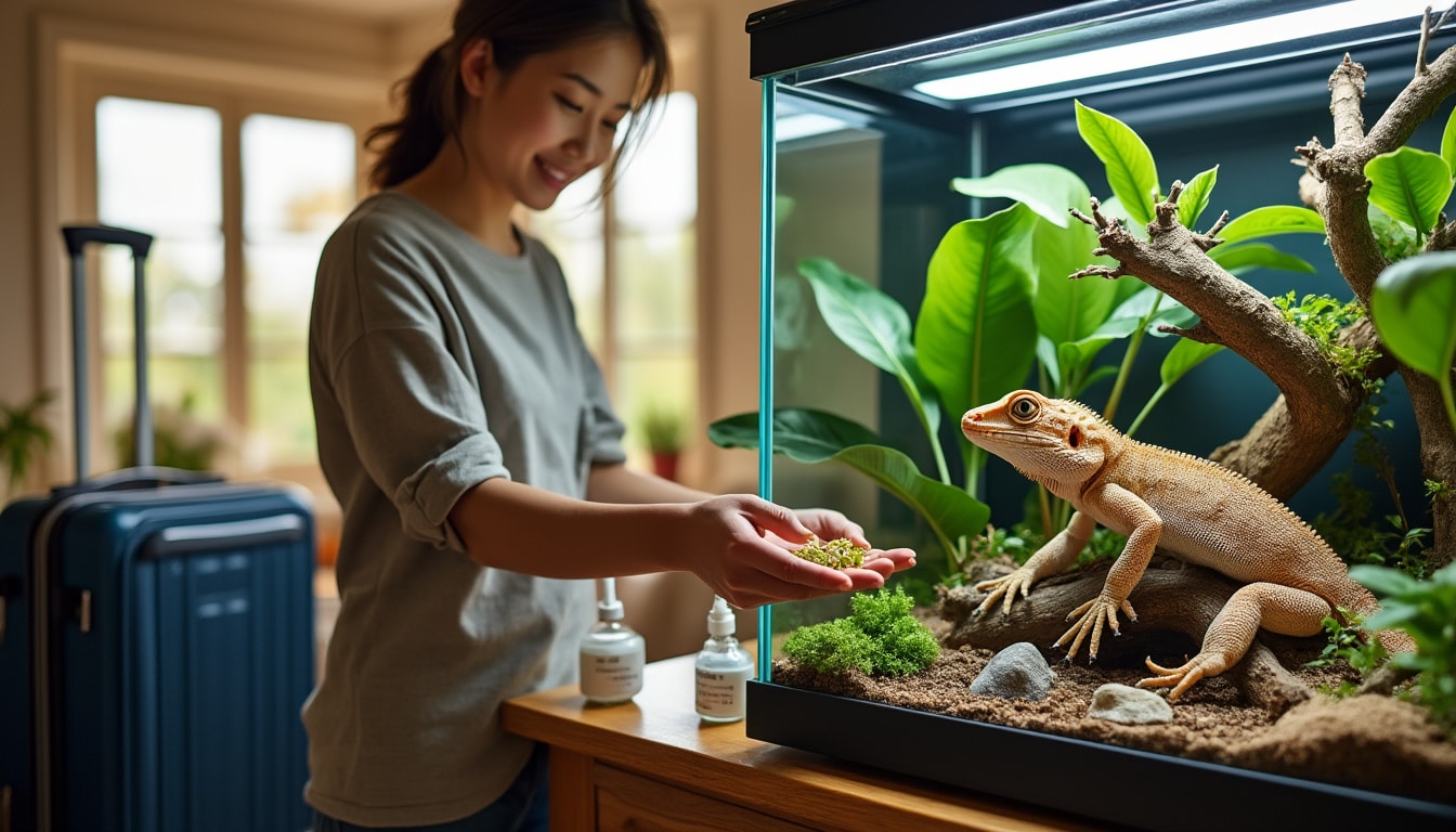 Partir en vacances : faire garder des animaux de terrarium