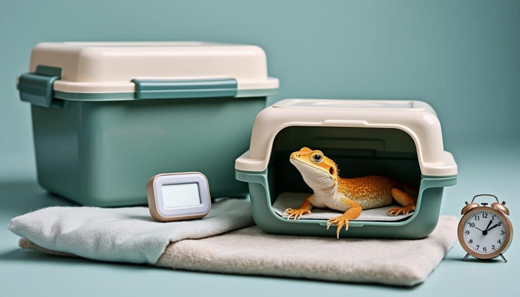 Transporter un reptile : contenants, température et durée